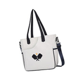 Maxbell Pickleball Tote Bag Outdoor Sports Bag Multifunction Table Tennis Bag White