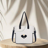 Maxbell Pickleball Tote Bag Outdoor Sports Bag Multifunction Table Tennis Bag White