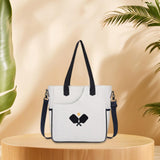 Maxbell Pickleball Tote Bag Outdoor Sports Bag Multifunction Table Tennis Bag White