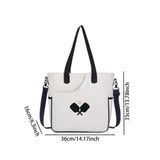 Maxbell Pickleball Tote Bag Outdoor Sports Bag Multifunction Table Tennis Bag White