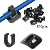 Maxbell 500Pcs Bike C Clip Clamps Easy Installation Stable Mountain Bike Line Clamps
