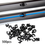 Maxbell 500Pcs Bike C Clip Clamps Easy Installation Stable Mountain Bike Line Clamps