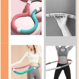 Maxbell Weighted Fitness Hoop Portable Training Foldable Spring Hoop for Kids Travel