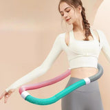 Maxbell Weighted Fitness Hoop Indoor Outdoor Exercise Hoop for Kids Adults Men Women 1.4kg Pink Green Gray