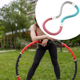 Maxbell Weighted Fitness Hoop Indoor Outdoor Exercise Hoop for Kids Adults Men Women 1.4kg Pink Green Gray