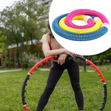 Maxbell Weighted Fitness Hoop Indoor Outdoor Exercise Hoop for Kids Adults Men Women 1.6kg Pink Blue Yellow