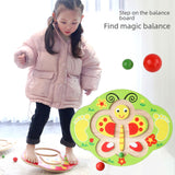 Maxbell Kids Wooden Balance Board Balance Training Exercising for Fitness Gym Sports Butterfly