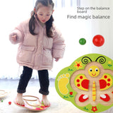 Maxbell Kids Wooden Balance Board Balance Training Exercising for Fitness Gym Sports Butterfly