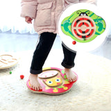Maxbell Kids Wooden Balance Board Balance Training Exercising for Fitness Gym Sports Ladybug