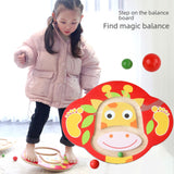 Maxbell Kids Wooden Balance Board Balance Training Exercising for Fitness Gym Sports Giraffe