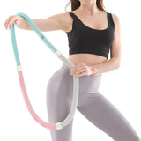 Maxbell Weighted Fitness Hoop for Adults Portable Comfortable Abdomen Fitness Circle