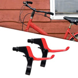 Maxbell 2 Pieces Kids Bike Brake Levers Hand Brake Lever Sturdy Children Bike Brakes Black Red