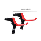 Maxbell 2 Pieces Kids Bike Brake Levers Hand Brake Lever Sturdy Children Bike Brakes Black Red