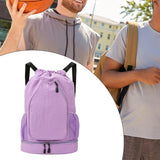 Maxbell Tennis Backpack Portable Badminton Racket Bag for Men Gym Outdoor Activities Purple