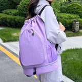 Maxbell Tennis Backpack Portable Badminton Racket Bag for Men Gym Outdoor Activities Purple