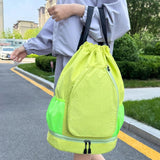 Maxbell Tennis Backpack Portable Badminton Racket Bag for Men Gym Outdoor Activities Green