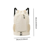 Maxbell Tennis Backpack Portable Badminton Racket Bag for Men Gym Outdoor Activities Beige White