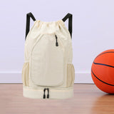 Maxbell Tennis Backpack Portable Badminton Racket Bag for Men Gym Outdoor Activities Beige White