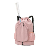 Maxbell Tennis Backpack Portable Badminton Racket Bag for Men Gym Outdoor Activities Pink