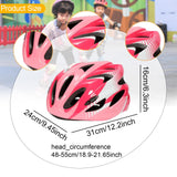 Maxbell Kids Bike Helmet Adjustable Fashion Cycling Helmet for Outdoor Biking Riding Pink
