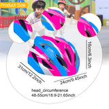 Maxbell Kids Bike Helmet Adjustable Fashion Cycling Helmet for Outdoor Biking Riding Pink and blue