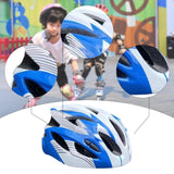 Maxbell Kids Bike Helmet Adjustable Fashion Cycling Helmet for Outdoor Biking Riding white and blue