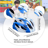 Maxbell Kids Bike Helmet Adjustable Fashion Cycling Helmet for Outdoor Biking Riding white and blue