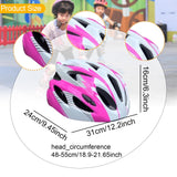 Maxbell Kids Bike Helmet Adjustable Fashion Cycling Helmet for Outdoor Biking Riding white and pink