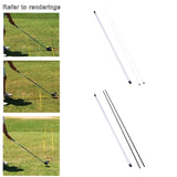 Maxbell 2x Golf Alignment Sticks Portable 48" for Aiming Putting Full Swing Practice white