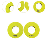 Maxbell 2 Pieces Fitness Fractional Plates Weighted Barbell for Sports Weightlifting 0.5 kg