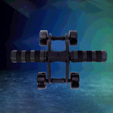 Maxbell Four Wheel Abdominal Exercise Roller Anti Skid Handle Core Workout Equipment