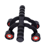 Maxbell Four Wheel Abdominal Exercise Roller Anti Skid Handle Core Workout Equipment