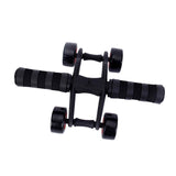 Maxbell Four Wheel Abdominal Exercise Roller Anti Skid Handle Core Workout Equipment