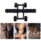 Maxbell Four Wheel Abdominal Exercise Roller Anti Skid Handle Core Workout Equipment