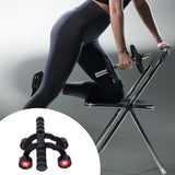 Maxbell Four Wheel Abdominal Exercise Roller Anti Skid Handle Core Workout Equipment