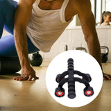 Maxbell Four Wheel Abdominal Exercise Roller Anti Skid Handle Core Workout Equipment