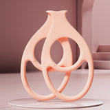 Maxbell Figure 8 Resistance Band Stretching Stretcher for Women Men Home Gym Fitness Pink