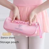 Maxbell Dance Shoes Bag with Wrist Strap for Women Washable with Zipper Carrying Bag