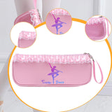 Maxbell Dance Shoes Bag with Wrist Strap for Women Washable with Zipper Carrying Bag