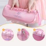Maxbell Dance Shoes Bag with Wrist Strap for Women Washable with Zipper Carrying Bag