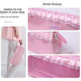 Maxbell Dance Shoes Bag with Wrist Strap for Women Washable with Zipper Carrying Bag