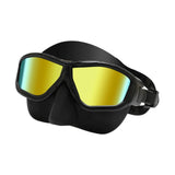 Maxbell Diving Mask Comfortable Snorkeling Gear for Underwater Spearfishing Swimming Gold Plated Black