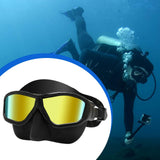 Maxbell Diving Mask Comfortable Snorkeling Gear for Underwater Spearfishing Swimming Gold Plated Black