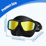 Maxbell Diving Mask Comfortable Snorkeling Gear for Underwater Spearfishing Swimming Gold Plated Black