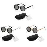 Maxbell Adjustable Polarized Sunglasses Rounded Glasses for Beach Outdoor Activities black