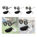Maxbell Adjustable Polarized Sunglasses Rounded Glasses for Beach Outdoor Activities black