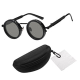 Maxbell Adjustable Polarized Sunglasses Rounded Glasses for Beach Outdoor Activities black