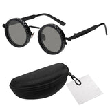 Maxbell Adjustable Polarized Sunglasses Rounded Glasses for Beach Outdoor Activities black