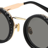 Maxbell Adjustable Polarized Sunglasses Rounded Glasses for Beach Outdoor Activities black gold