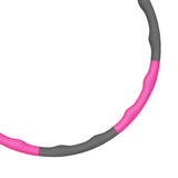 Maxbell Weighted Fitness Hoop Training Comfortable Exercise Hoop for Travel Home Gym Rose red and gray